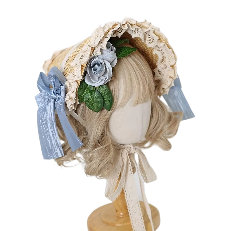 Women'S Victorian Era Accessories - 여성 빈티지 빅토리아 로리타 플랫 보닛