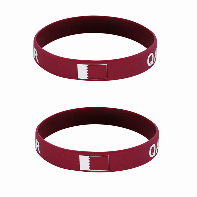 Women Accessories Qatar - 카타르 국기 실리콘 팔찌, 스포츠 게임