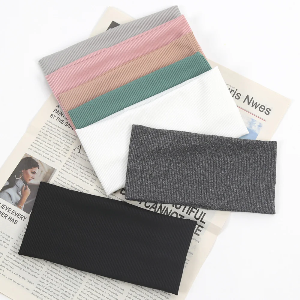 Women'S Yoga Accessories - 여성용 단색 머리띠, 요가 뜨게, 탄성
