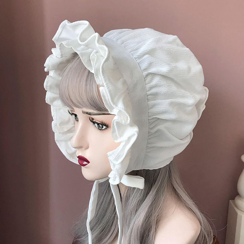 Women'S Victorian Era Accessories - 메이드 보닛 모자, 로리타 소녀 코스프레