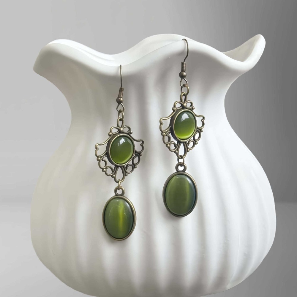 Women'S Victorian Era Accessories - 레트로 빅토리아 시대 레이스 그린 오팔