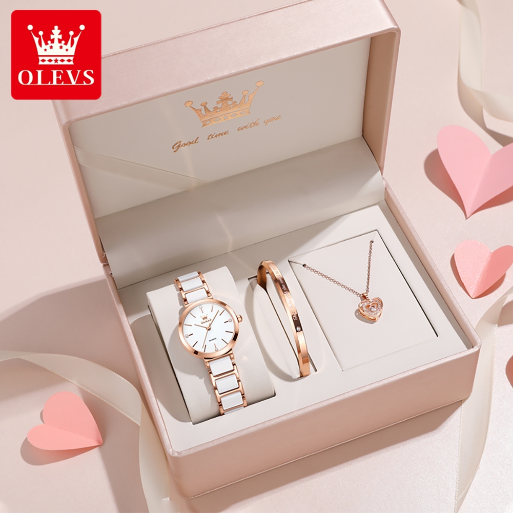 Women Accessories Bracelet - OLEVS 여성 시계 5877 고급스러운 우아한