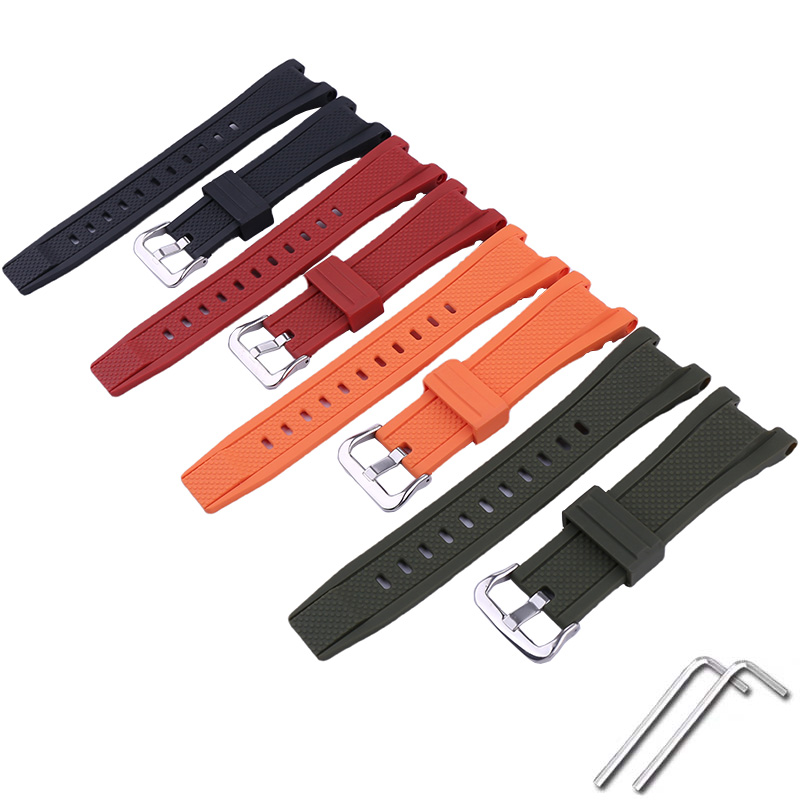 Women Accessories Gst - 남성용 고무 시계 밴드 액세서리 카시오