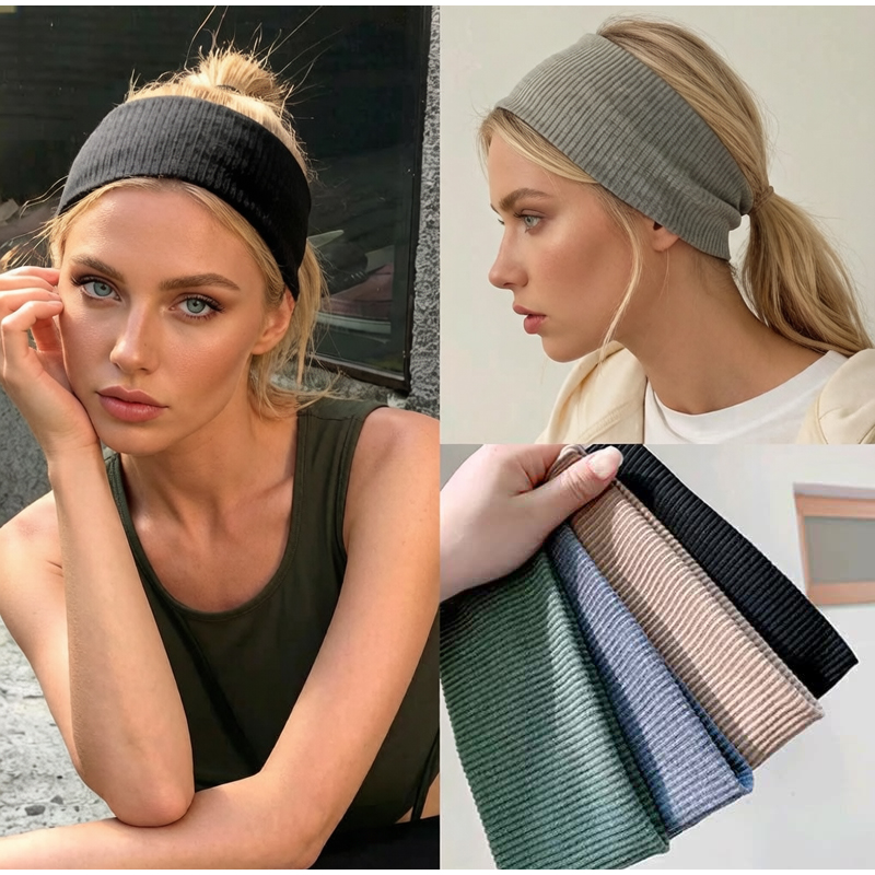 Women'S Yoga Accessories - 4/5/7pcs 간단한 솔리드 컬러 탄성 헤어