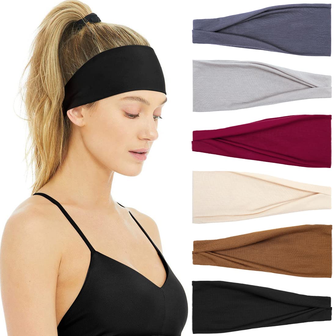 Women'S Yoga Accessories - 여성용 미끄럼 방지 땀 헤어밴드, 부드러운