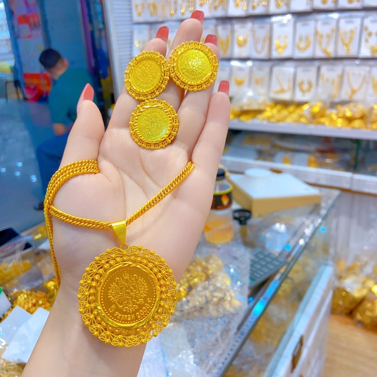 Women Accessories Dubai - 신상 24K 금도금 두바이 주얼리 신부