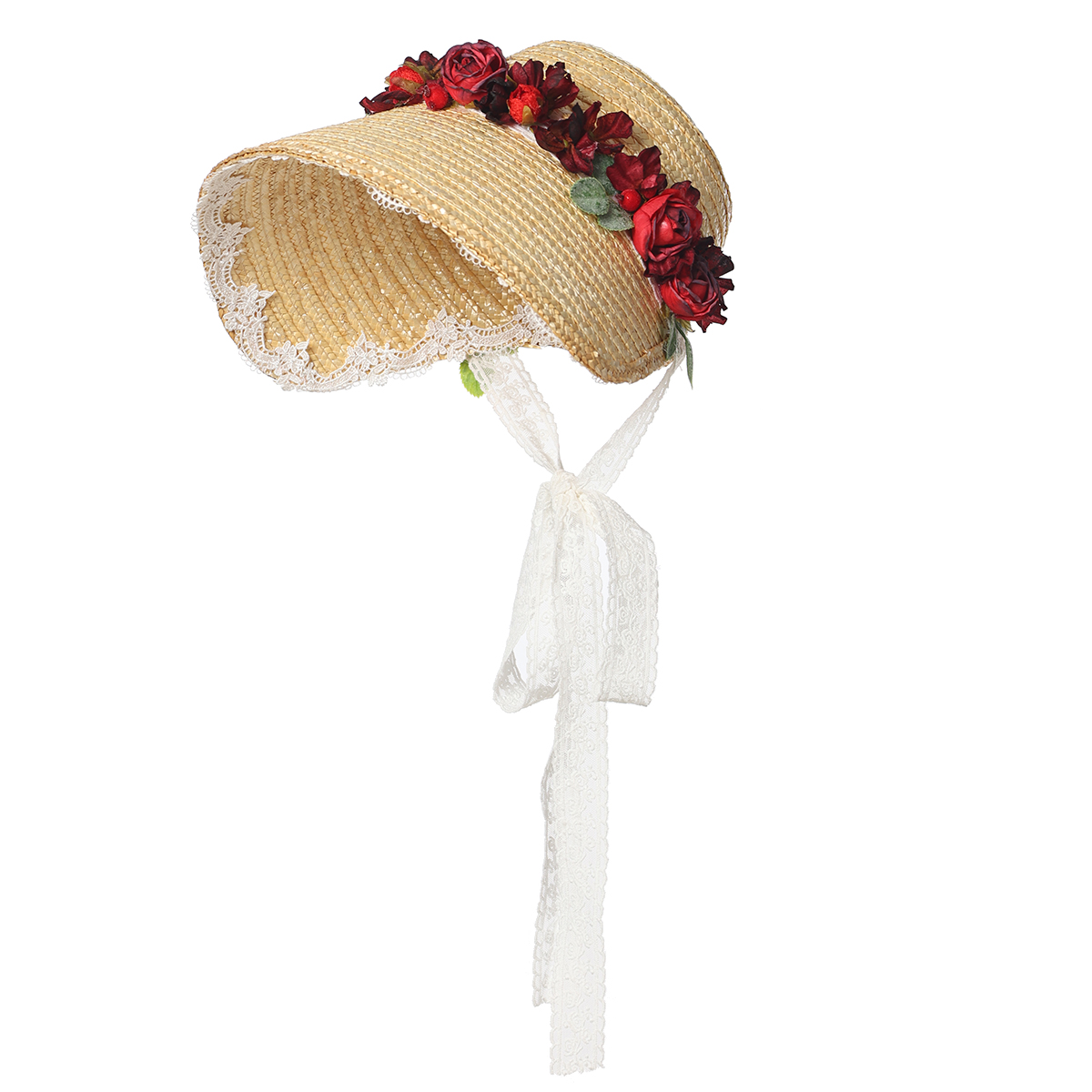 여성 빅토리아 스타일 모자 빈티지 로얄 밀짚 보닛 태양 - Women'S Victorian Era Accessories 리뷰 및 가격