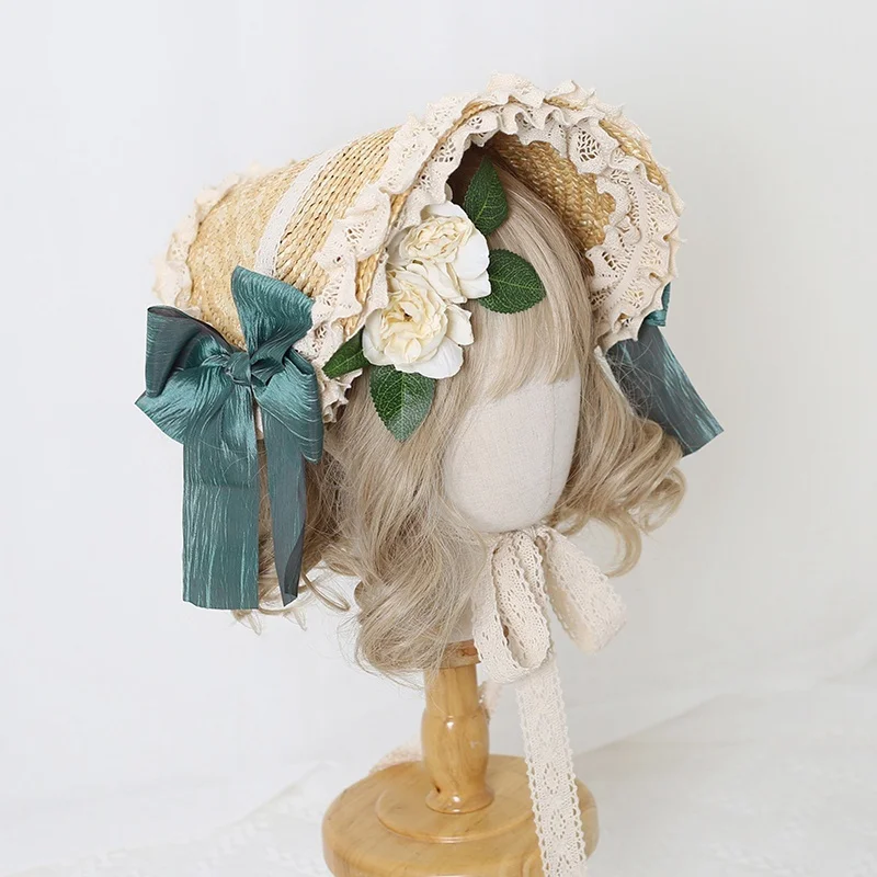 여성 빈티지 빅토리아 로리타 플랫 보닛 모자 수제 공주 - Women'S Victorian Era Accessories 리뷰 및 가격