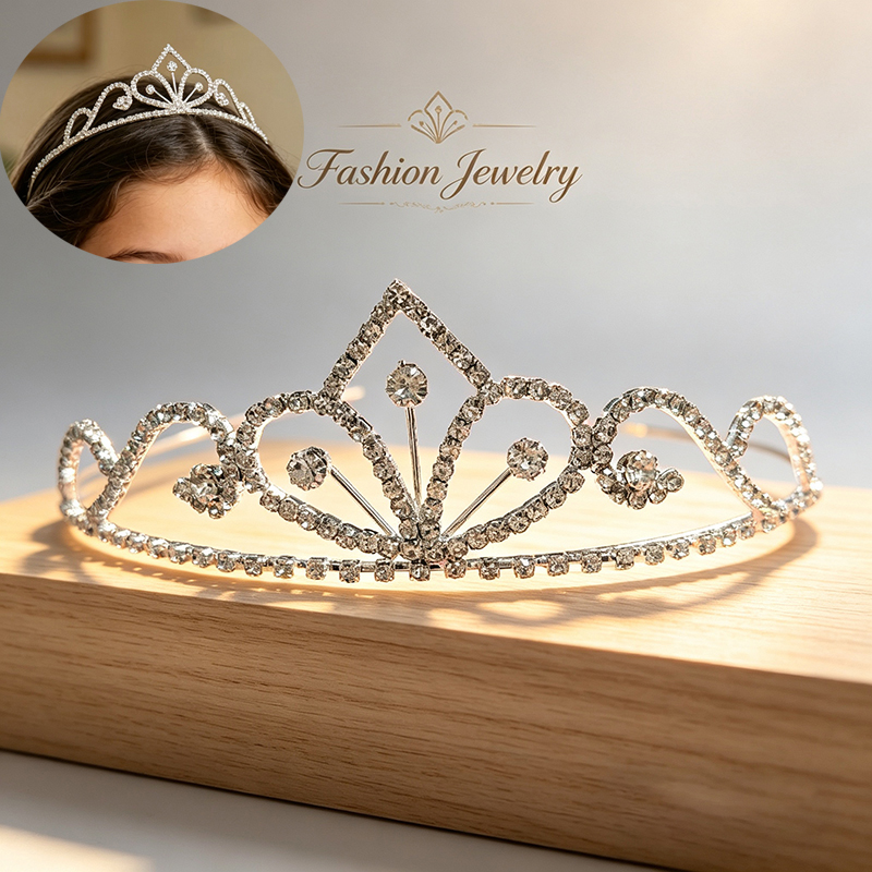 실버 컬러 라인스톤 신부 왕관 럭셔리 크리스탈 티아라  - Women'S Accessories List 리뷰 및 가격