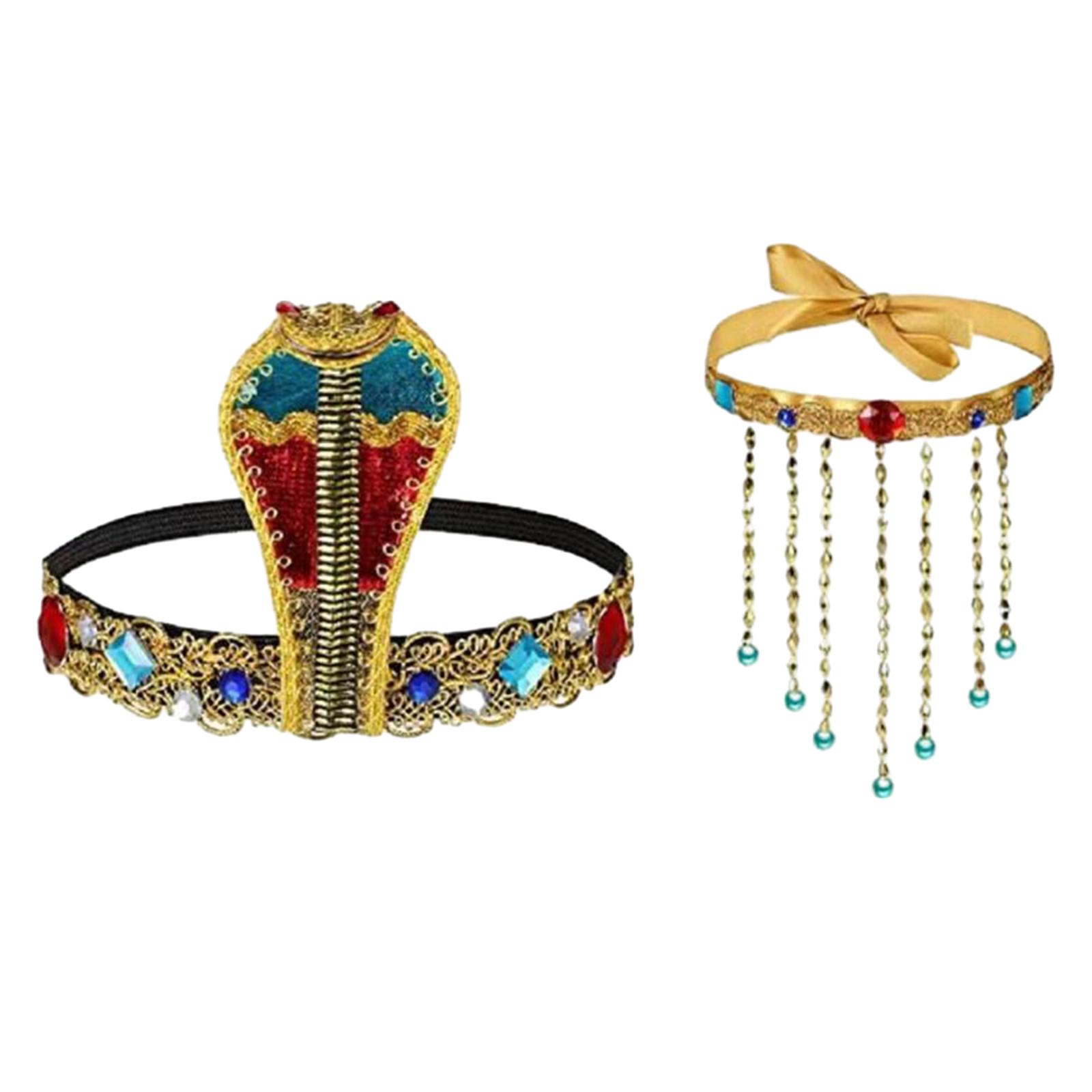 2 조각 이집트 의상 액세서리 이집트 여왕 머리 장식  - Women'S Egyptian Accessories 리뷰 및 가격