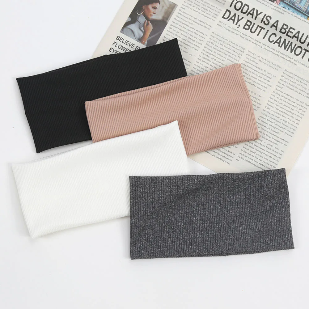 여성용 단색 머리띠, 요가 뜨게, 탄성 헤어밴드, 터번 - Women'S Yoga Accessories 리뷰 및 가격