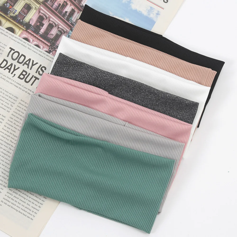 여성용 단색 머리띠, 요가 뜨게, 탄성 헤어밴드, 터번 - Women'S Yoga Accessories 리뷰 및 가격