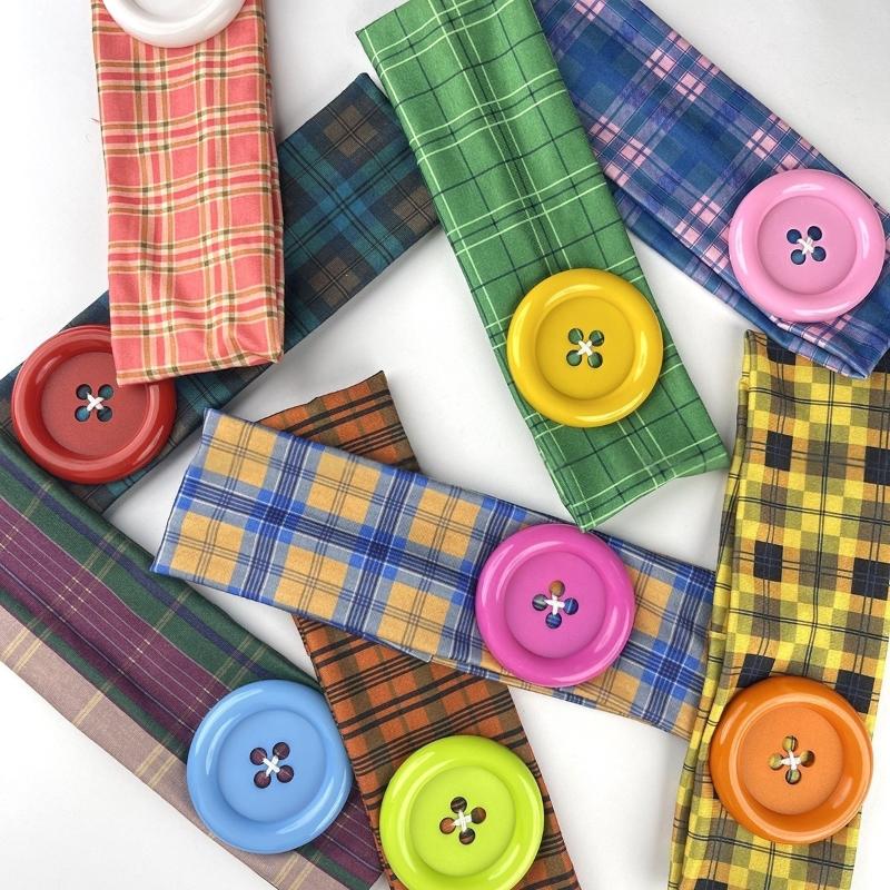 빈티지 여성용 체크무늬 버튼 헤어밴드 스파이시 걸 인스 - Women'S Yoga Accessories 리뷰 및 가격