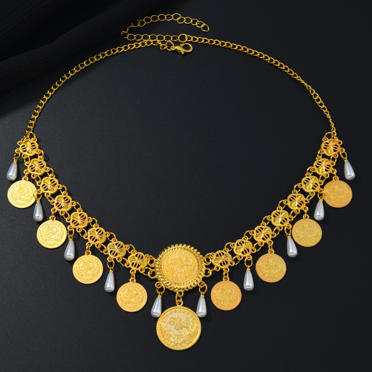 쿠르드족 헤드피스 장신구 이집트 금색 금속 동전 모조  - Women'S Egyptian Accessories 리뷰 및 가격