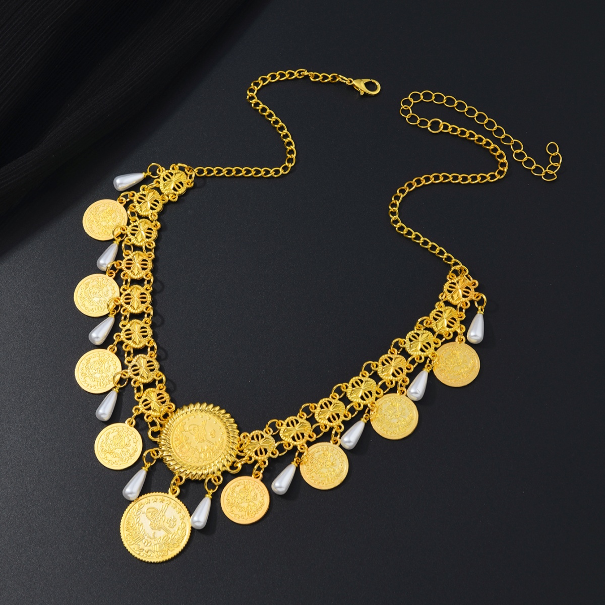 쿠르드족 헤드피스 장신구 이집트 금색 금속 동전 모조  - Women'S Egyptian Accessories 리뷰 및 가격