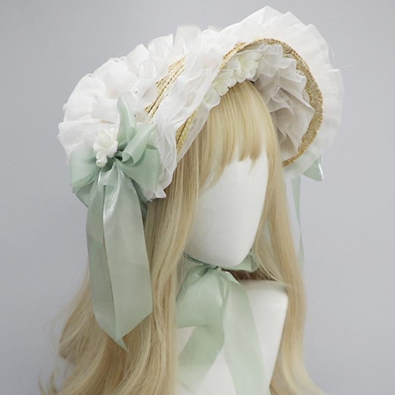 y3ne 빅토리아 레이스 보닛 모자 여성과 소녀 주부  - Women'S Victorian Era Accessories 리뷰 및 가격