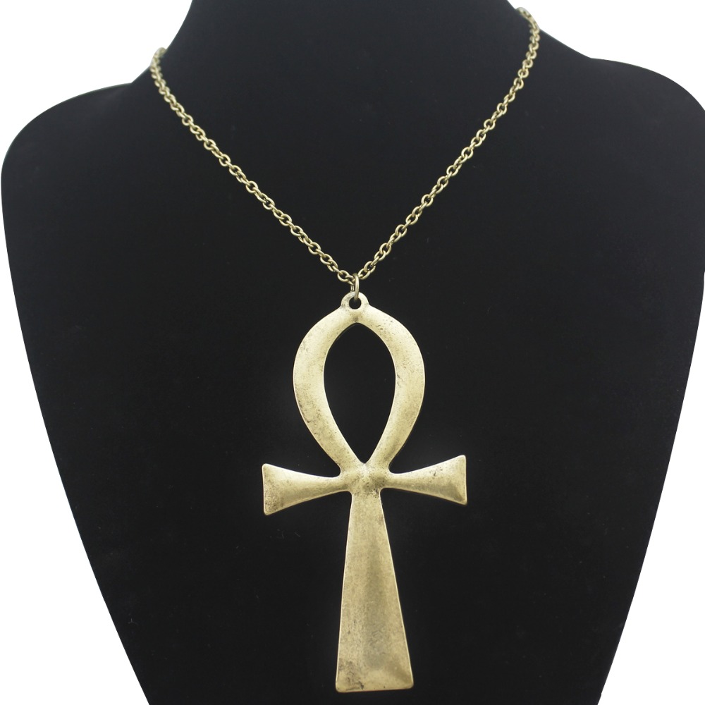 빈티지 이집트 생활 빅 앙크 크로스 펜던트, 긴 체인  - Women'S Egyptian Accessories 리뷰 및 가격