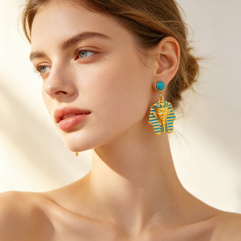 칼렌 스테인리스 스틸 여성 귀걸이 핑크 꽃 귀걸이 &  - Women'S Egyptian Accessories 리뷰 및 가격