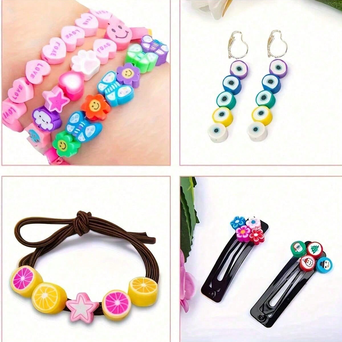 1450/1200/250개 폴리머 클레이 비즈 세트,  - Women Accessories Bracelet 리뷰 및 가격