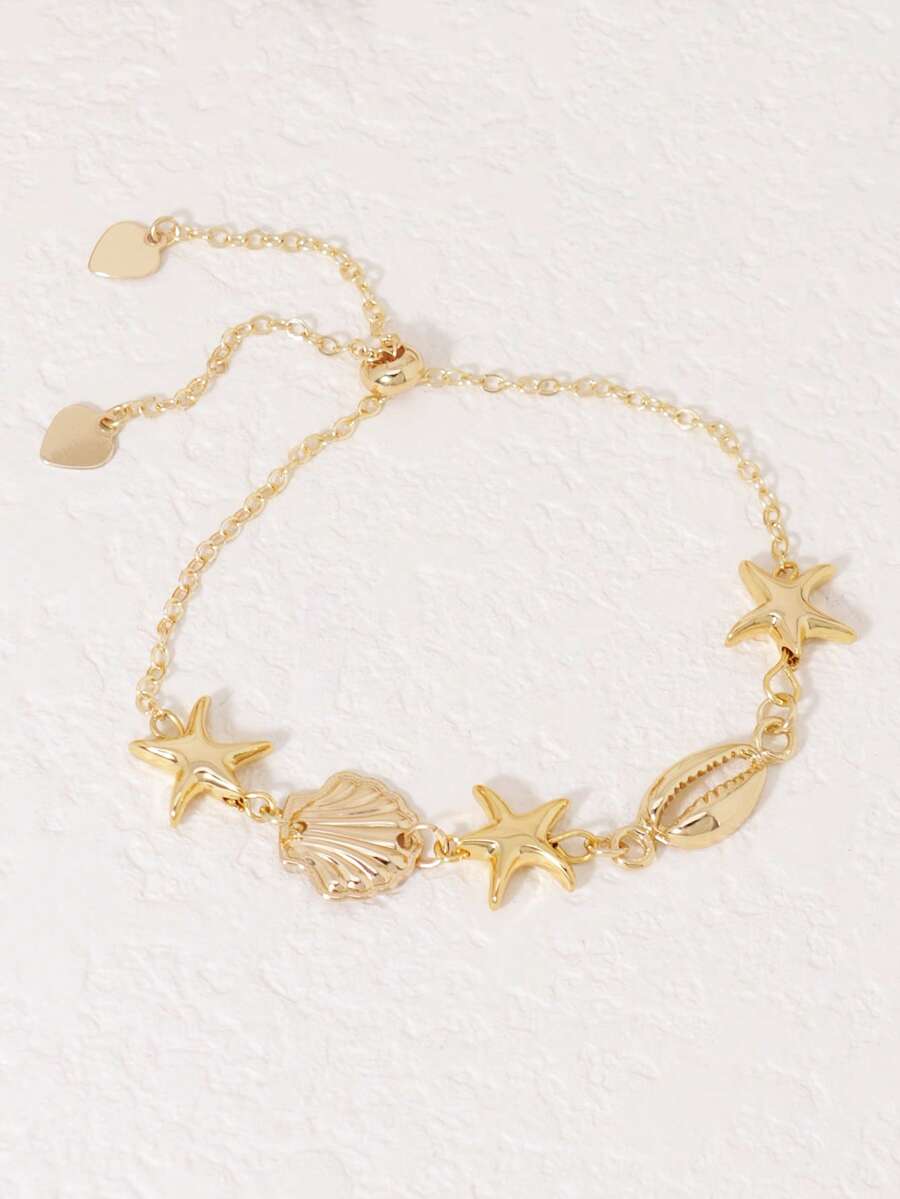 1개 보헤미안 바다 조개, 불가사리 장식 조절 가능한  - Women Accessories Bracelet 리뷰 및 가격
