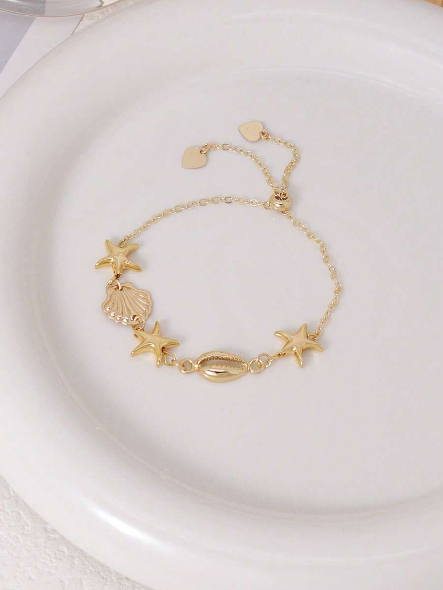 1개 보헤미안 바다 조개, 불가사리 장식 조절 가능한  - Women Accessories Bracelet 리뷰 및 가격