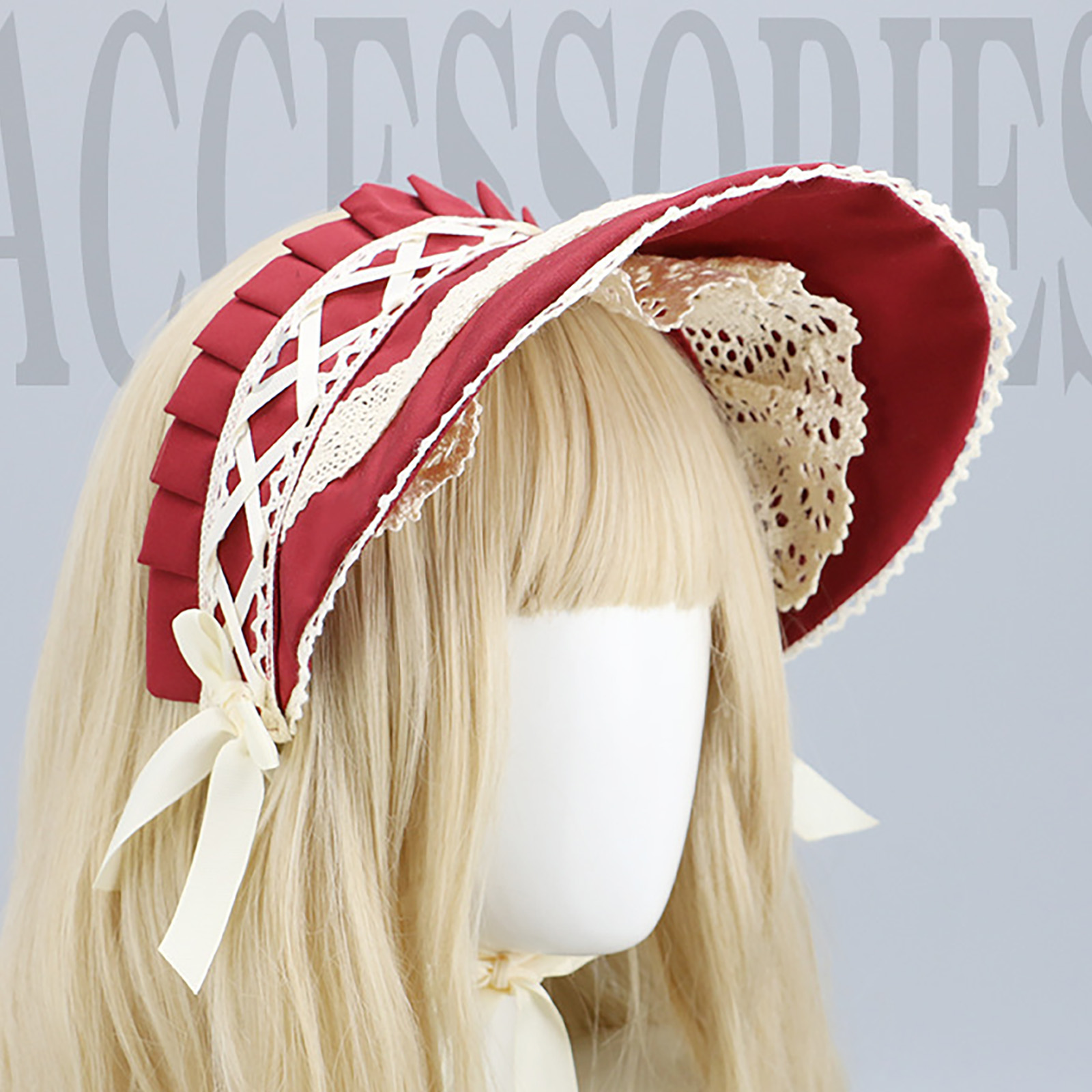콜로니얼 헤드웨어 빅토리아풍 레이스 보닛 보우 모자 파 - Women'S Victorian Era Accessories 리뷰 및 가격