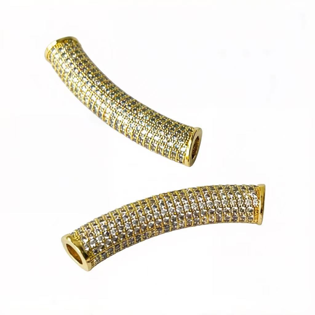 2개/세트 지르코니아 파베 롱 구리 바 골드 실버 도금 - Women Accessories Bracelet 리뷰 및 가격