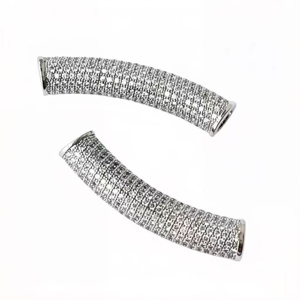 2개/세트 지르코니아 파베 롱 구리 바 골드 실버 도금 - Women Accessories Bracelet 리뷰 및 가격