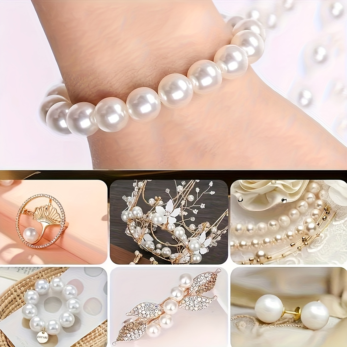 1388개 4/6/8/10mm 검정, 흰색, 파란색,  - Women Accessories Bracelet 리뷰 및 가격