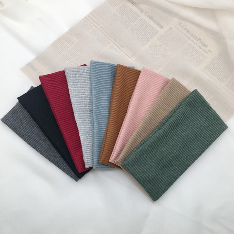여자를위한 솔리드 컬러 머리띠 새로운 헤어 밴드 니트  - Women'S Yoga Accessories 리뷰 및 가격