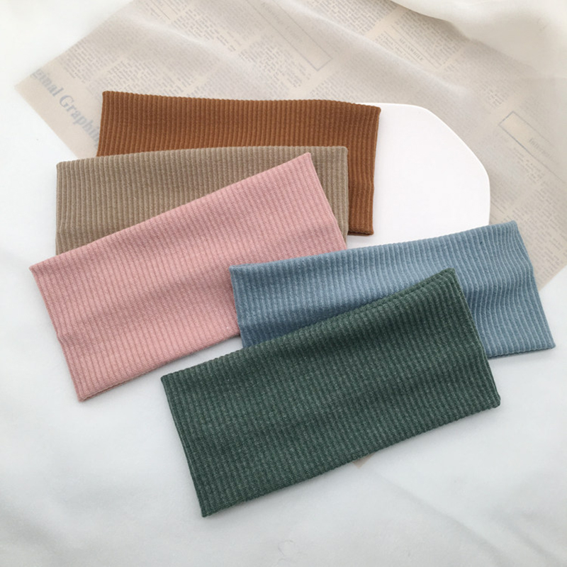 여자를위한 솔리드 컬러 머리띠 새로운 헤어 밴드 니트  - Women'S Yoga Accessories 리뷰 및 가격