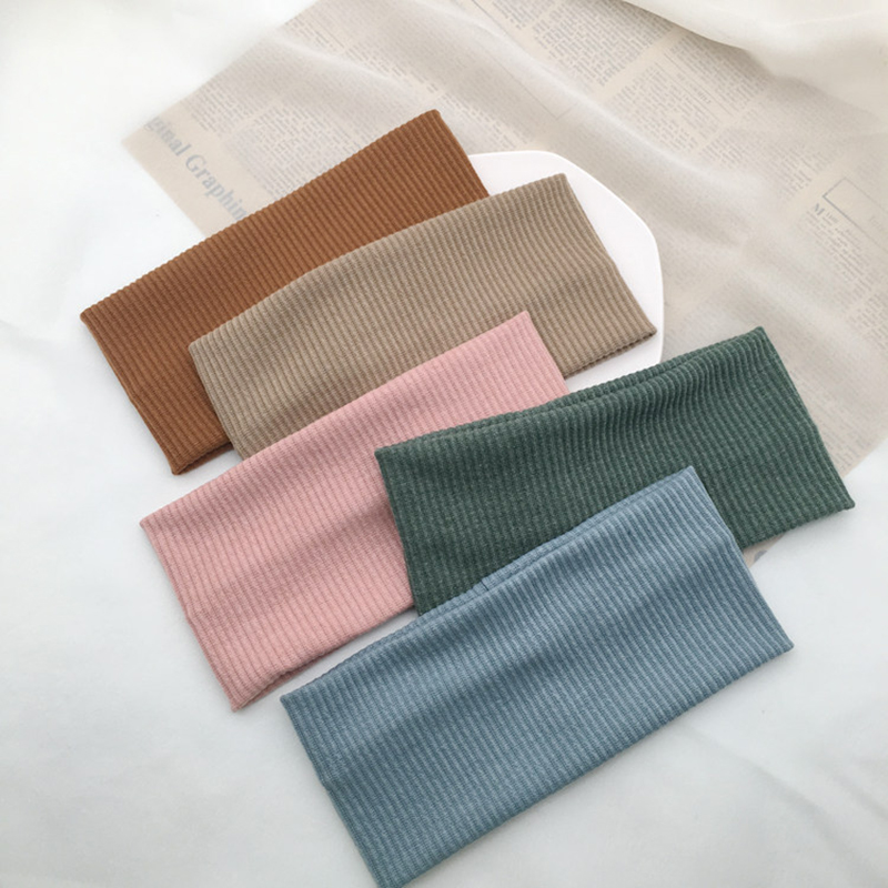 여자를위한 솔리드 컬러 머리띠 새로운 헤어 밴드 니트  - Women'S Yoga Accessories 리뷰 및 가격