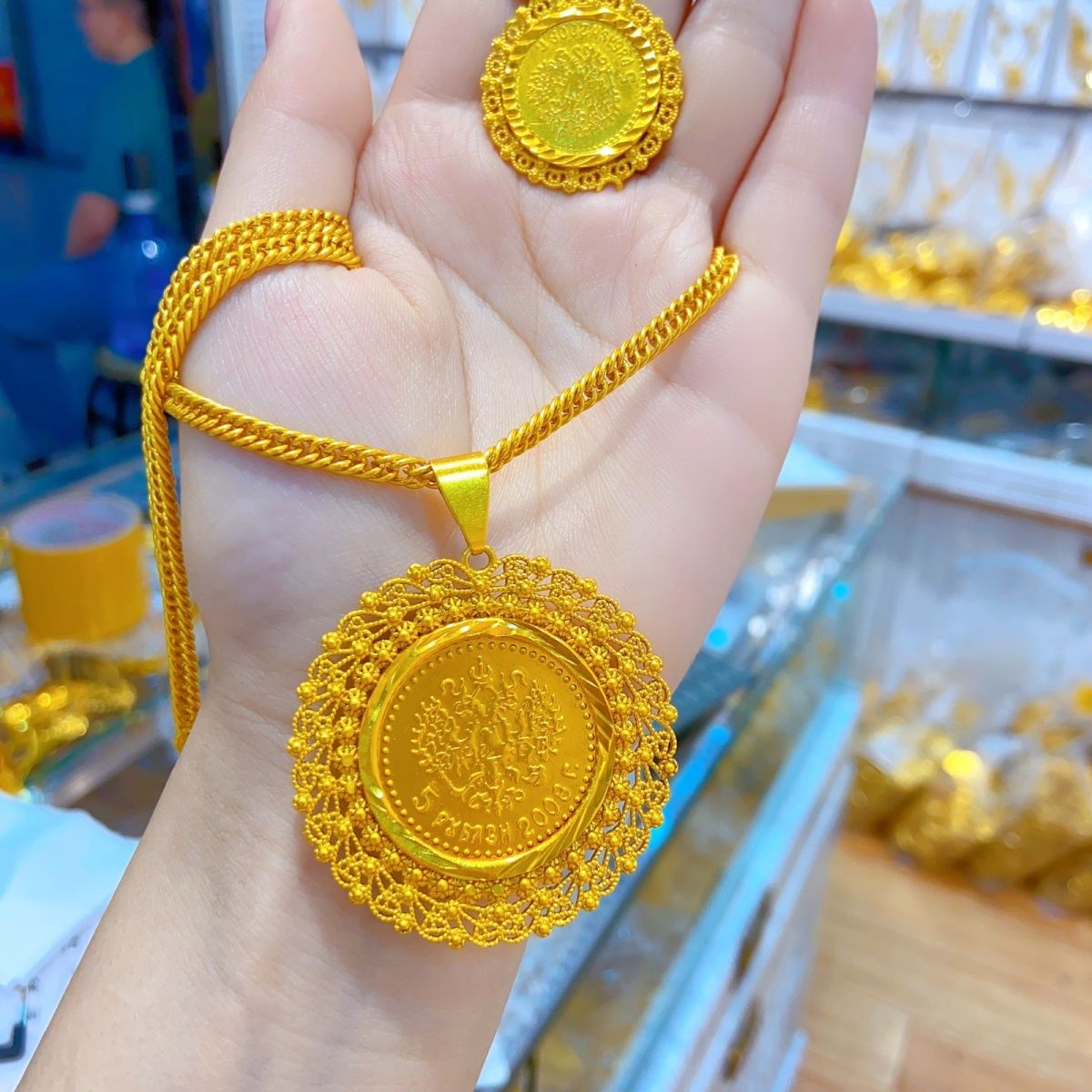 신상 24K 금도금 두바이 주얼리 신부 웨딩 목걸이 반 - Women Accessories Dubai 리뷰 및 가격