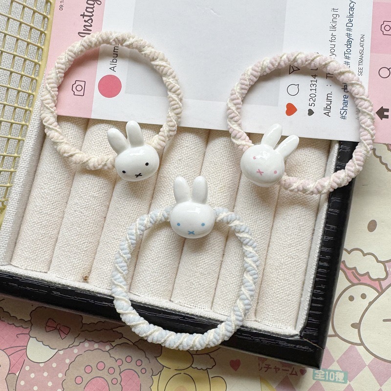 새로운 미피 토끼 만화 머리끈 귀여운 카와이 달콤한 헤 - Women'S Accessories List 리뷰 및 가격