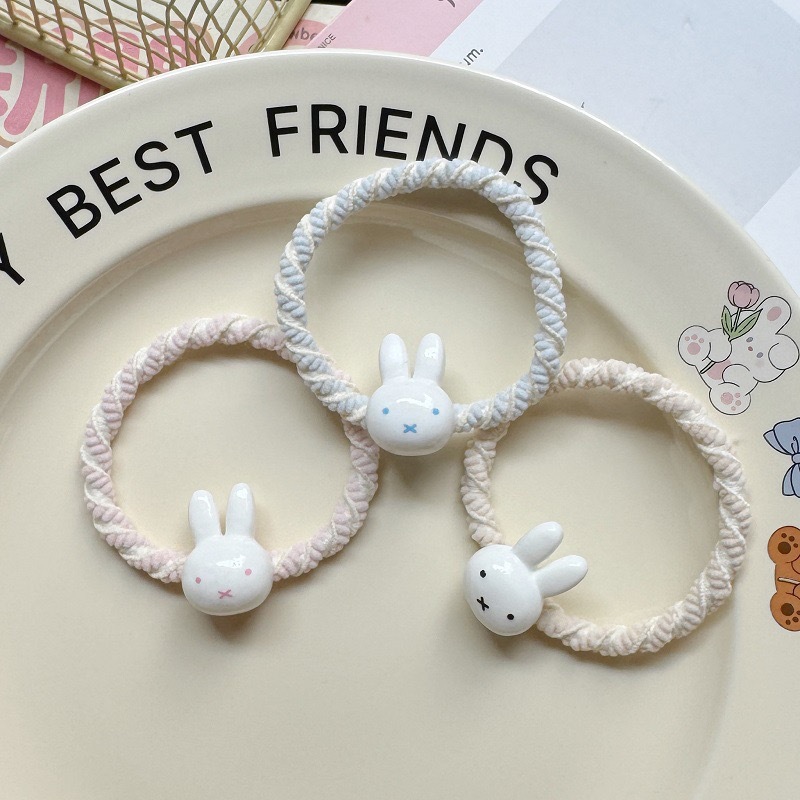 새로운 미피 토끼 만화 머리끈 귀여운 카와이 달콤한 헤 - Women'S Accessories List 리뷰 및 가격